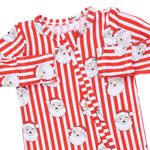 Vintage Santa Stripe - 2 Way Zipper Footie by Angel Dear