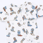 Bamboo Viscose Footie - Buckaroo Boots Print by Angel Dear (view 4 of 4)