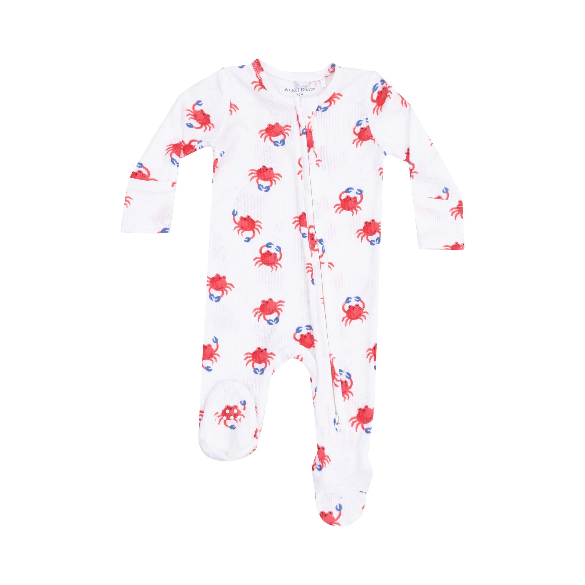 2 Way Zipper Footie Crabby Cuties for Babies.