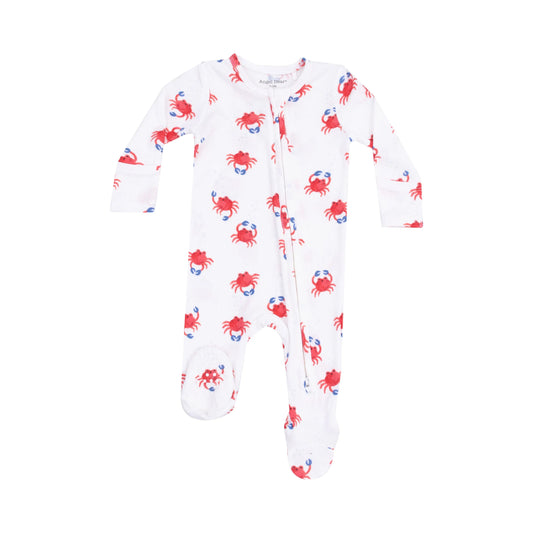 2 Way Zipper Footie Crabby Cuties for Babies.