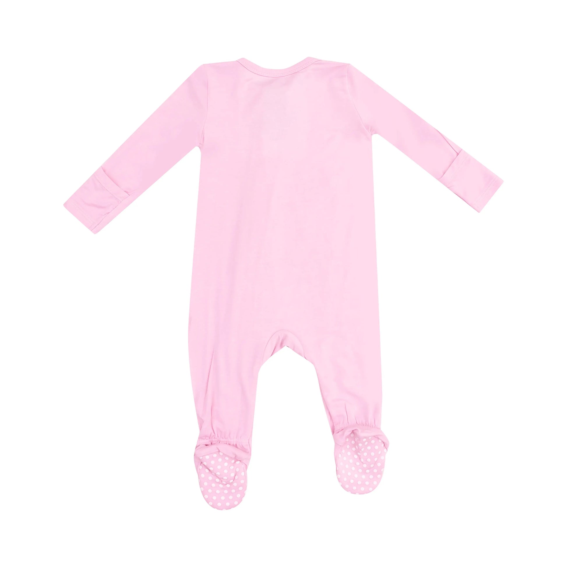 2 Way Zipper Footie Solid Nosegay Pink.