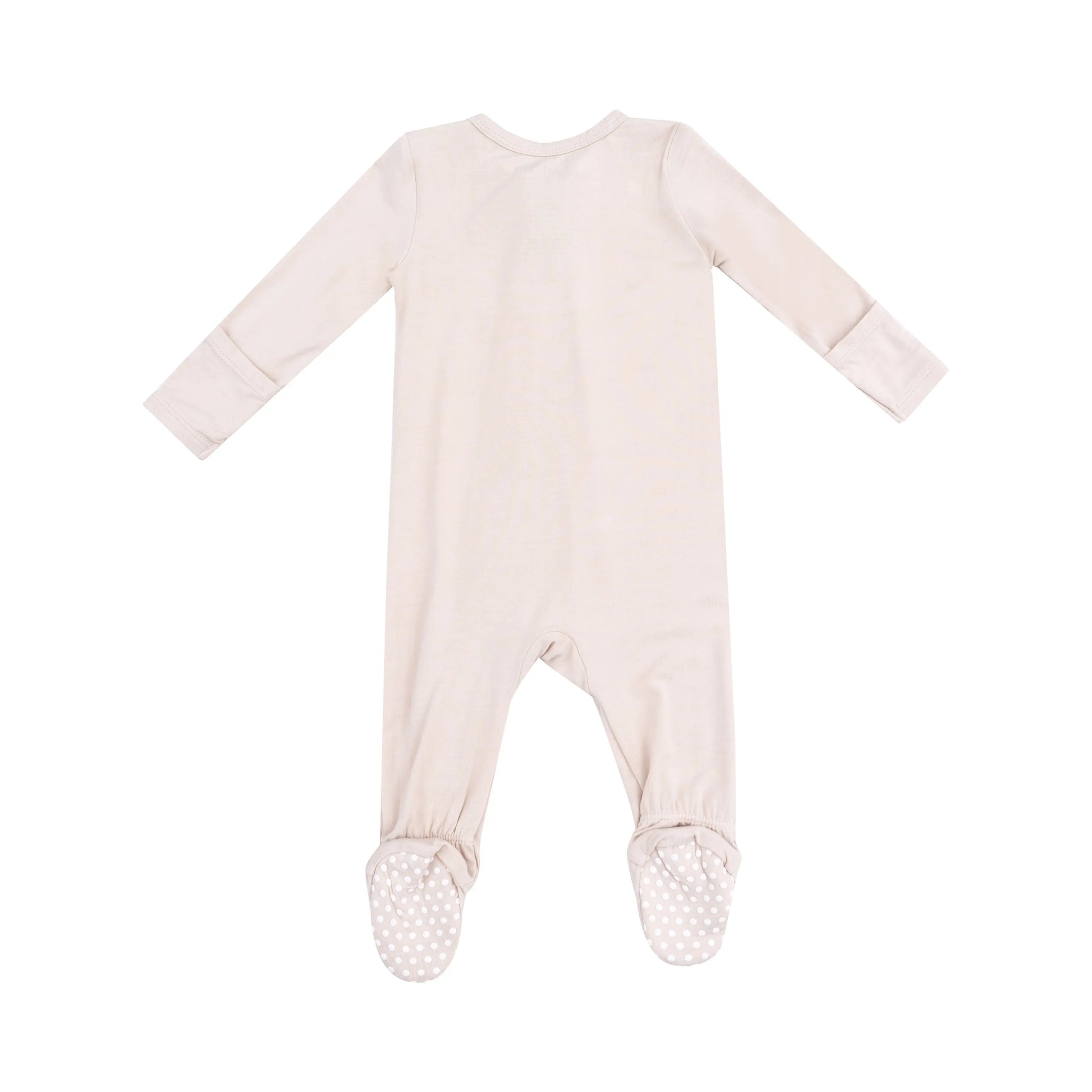 2 Way Zipper Footie Solid Sandshell.