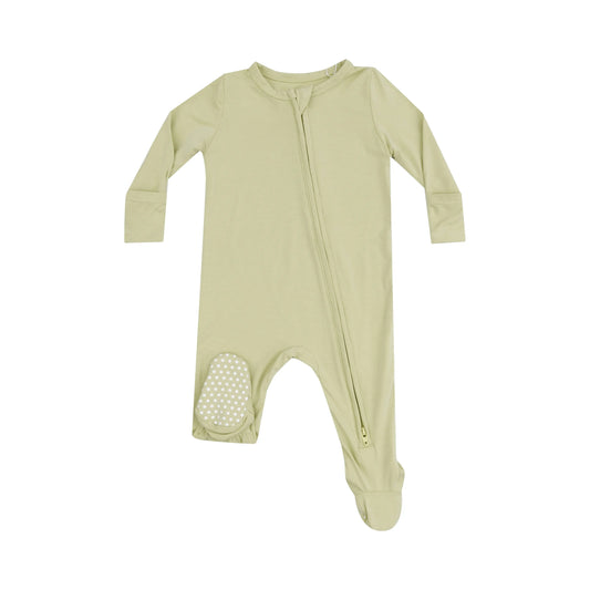 2 Way Zipper Footie Solid Winter Pear.