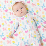 Angel Dear Pink Balloon Animals Bamboo Ruffle Back Zipper Footie Angel Dear 