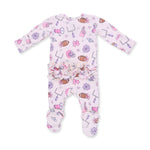 Football Cheer - 2 Way Ruffle Back Zipper Footie by Angel Dear (view 3 of 4)