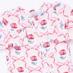 Leslie Rose - 2 Way Ruffle Back Zipper Footie by Angel Dear