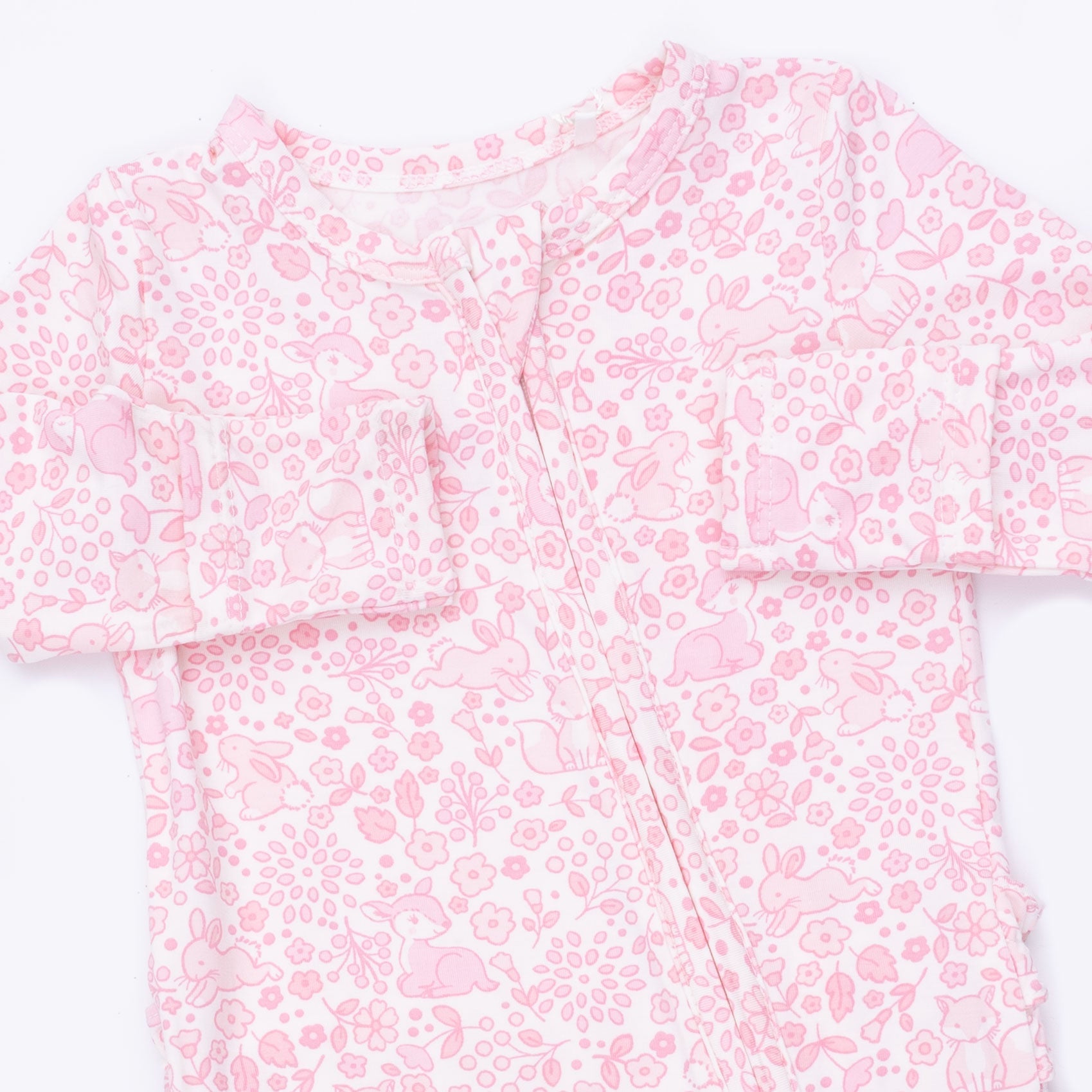 Baby Woodland - 2 Way Ruffle Back Zipper Footie by Angel Dear