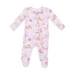Princess Unicorns and Castle - 2 Way Ruffle Back Zipper Footie by Angel Dear (view 2 of 4)