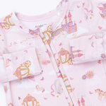 Princess Unicorns and Castle - 2 Way Ruffle Back Zipper Footie by Angel Dear (view 4 of 4)