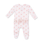 Rose Bow Lattice - 2 Way Ruffle Back Zipper Footie by Angel Dear (view 3 of 4)