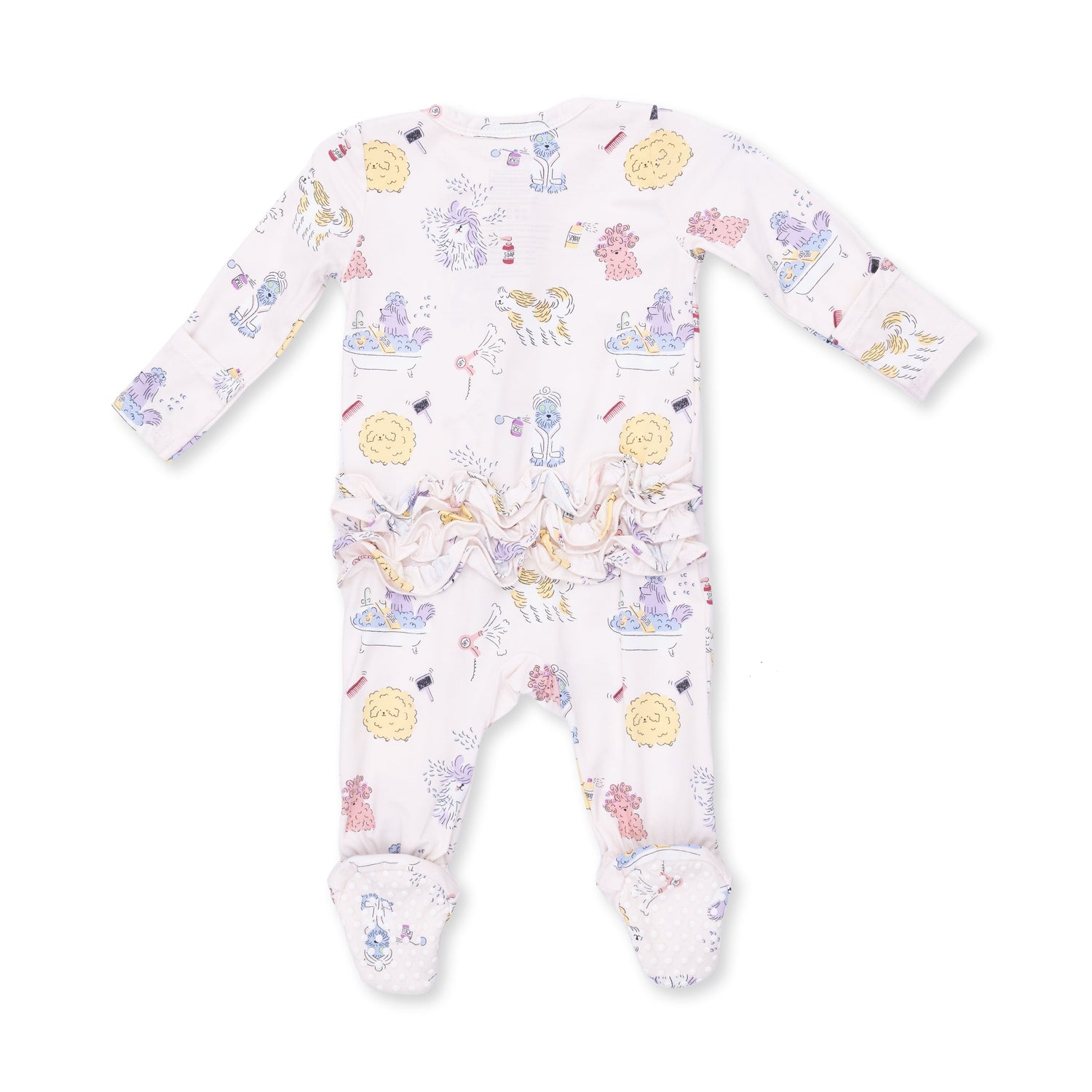 Spa Dogs - 2 Way Ruffle Back Zipper Footie by Angel Dear (view 2 of 3)