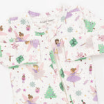 Sugar Plum Fairies - 2 Way Ruffle Back Zipper Footie by Angel Dear