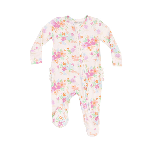 2 Way Zipper Ruffle Back Footie Pick A Posy.