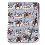 Western Baby Blanket - Cowboy Christmas Bamboo by Tesa Babe