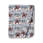 Western Baby Blanket - Cowboy Christmas Bamboo by Tesa Babe