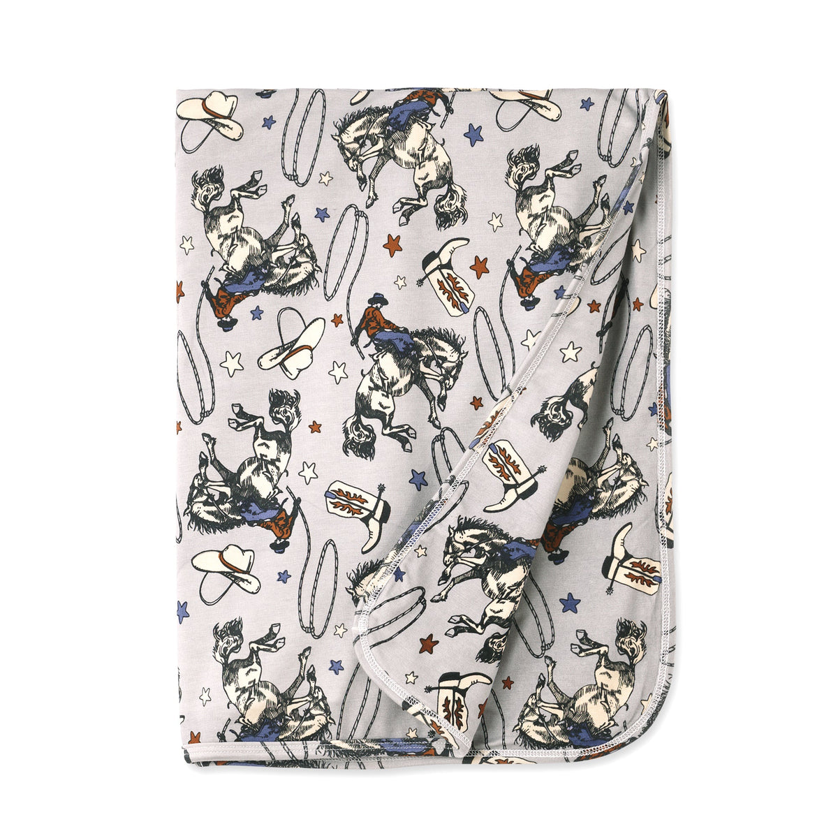Bamboo Blend Stroller Blanket, Western Cowboy Rodeo by Tesa Babe