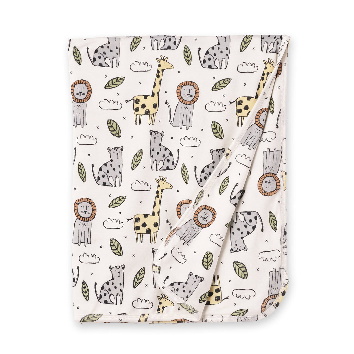 Safari Snuggles Bamboo Baby Stroller Blanket Jungle by Tesa Babe