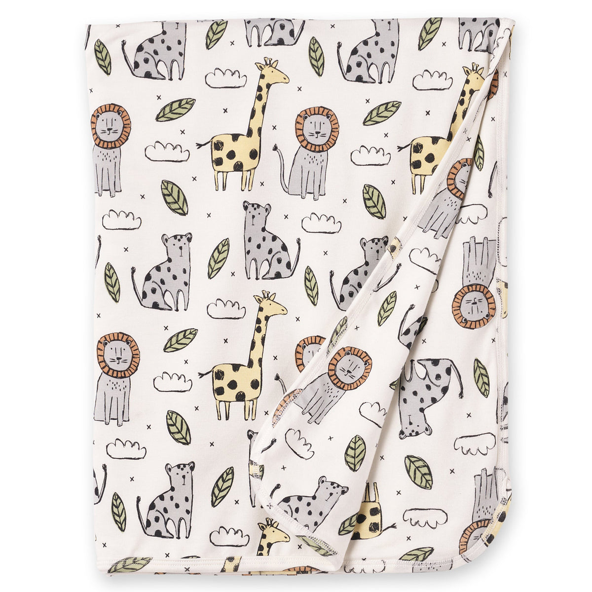 Safari Snuggles Bamboo Baby Stroller Blanket Jungle by Tesa Babe
