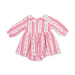 Suzie Floral Stripe - Long Sleeve Bubble with Peter Pan Collar and Skirt by Angel Dear (view 3 of 5)