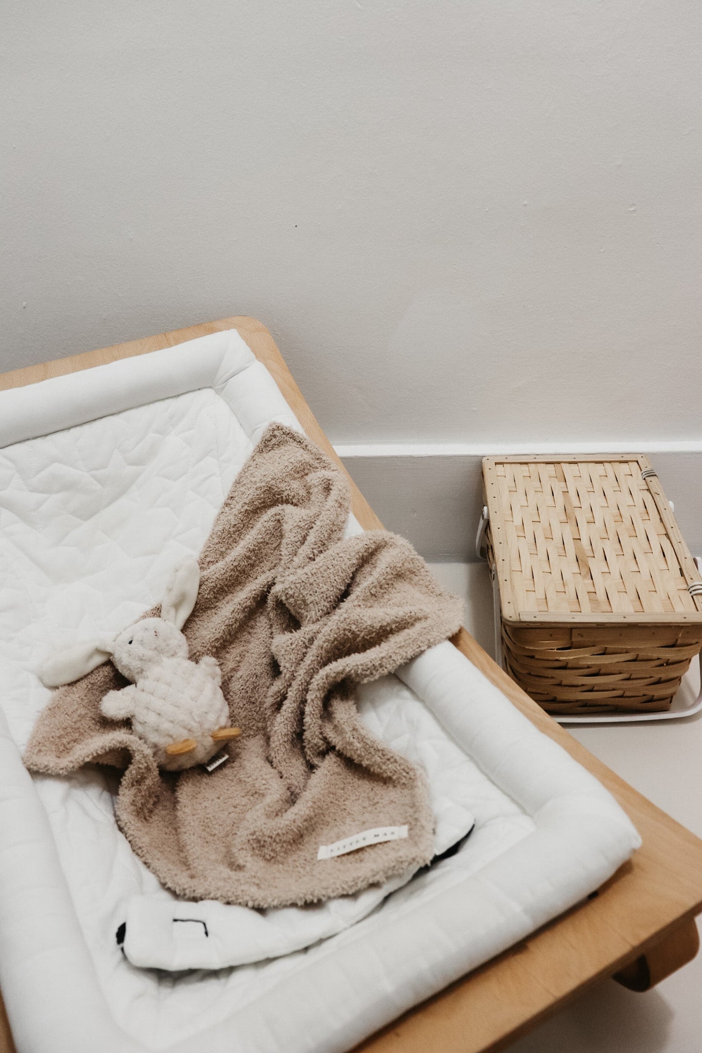 Mocha Plush Baby Blanket Soft Waffle Knit Cozy Warmth Little Mae & Co Everetts Place: Online Boutique