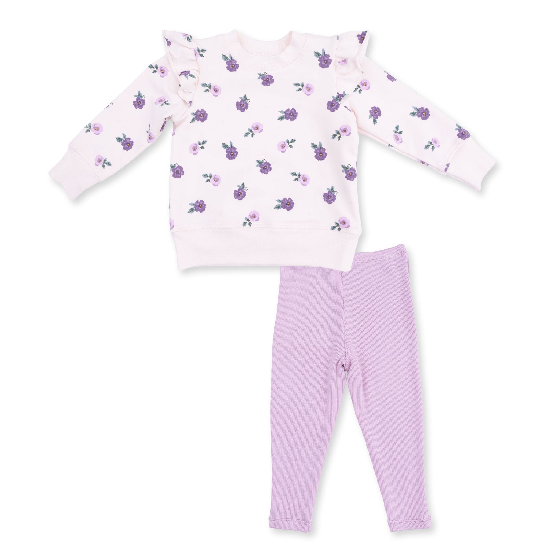Violetta Floral - Ruffle Sweatshirt and Legging by Angel Dear
