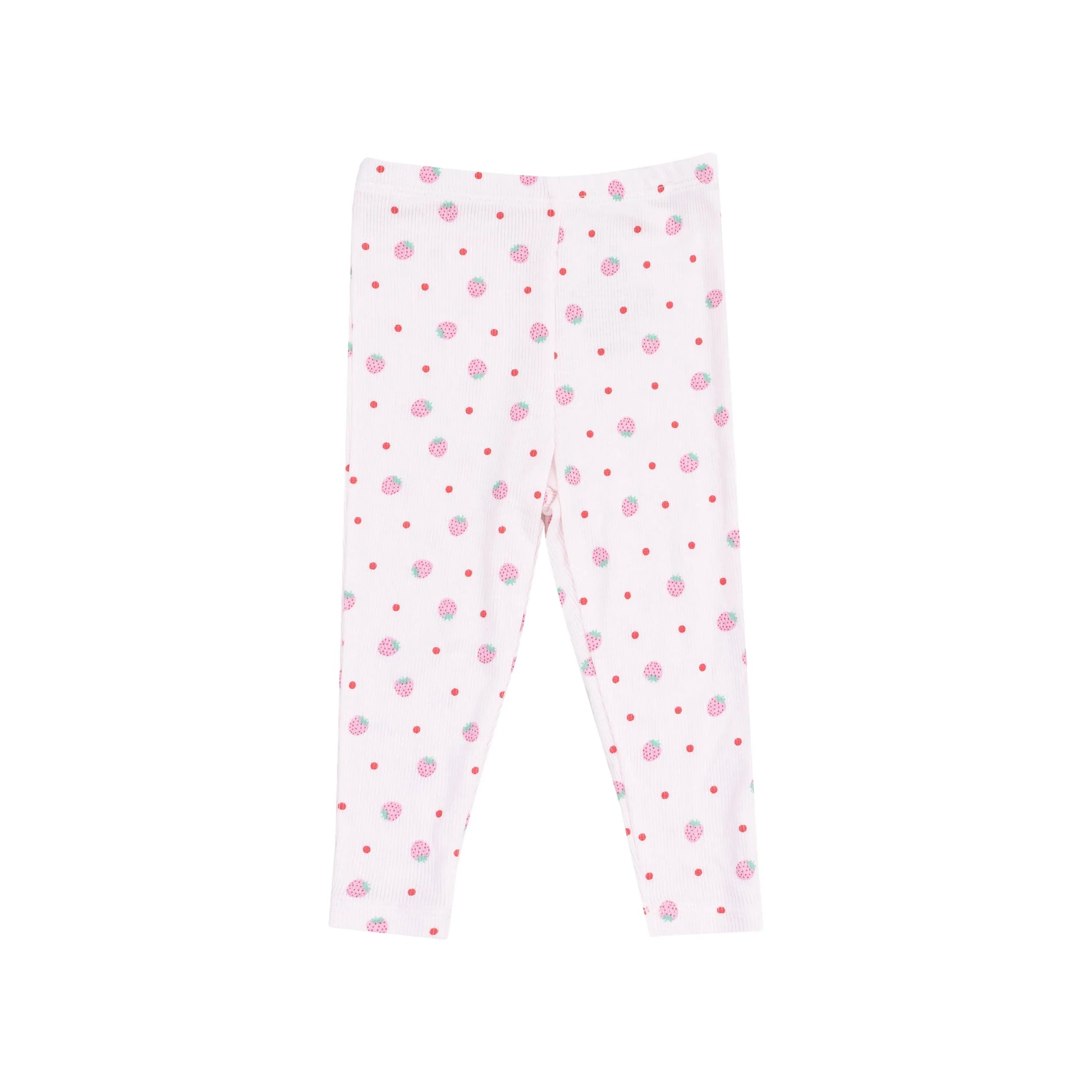 Oversize Applique Sweatshirt and Leggings Set Strawberry Swiss Dot French Terry Angel Dear