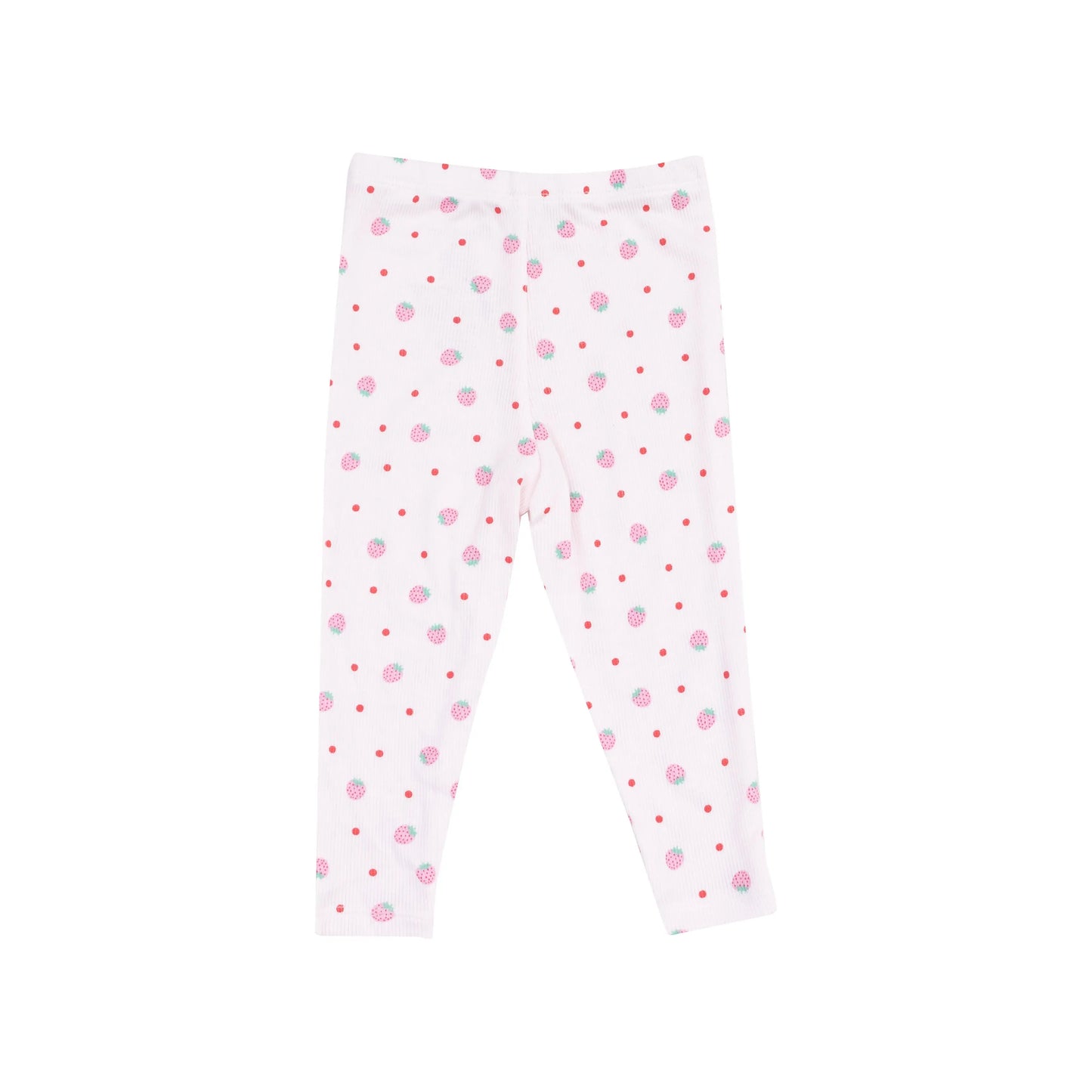 Oversize Applique Sweatshirt and Leggings Set Strawberry Swiss Dot French Terry Angel Dear