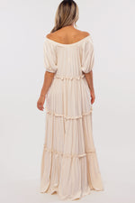 Off Shoulder Ruffle Tiered Maxi Dress by PinkBlush (view 5 of 9)