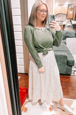 Ivory Floral Smocked Maxi Dress by PinkBlush (view 6 of 24)