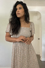 Ivory Floral Smocked Maxi Dress by PinkBlush (view 12 of 24)