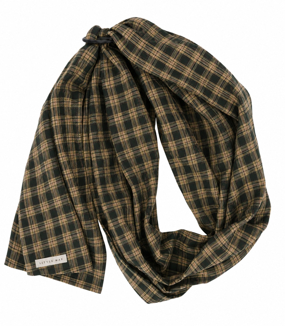 Green Plaid Ring Sling Carrier by Little Mae & Co