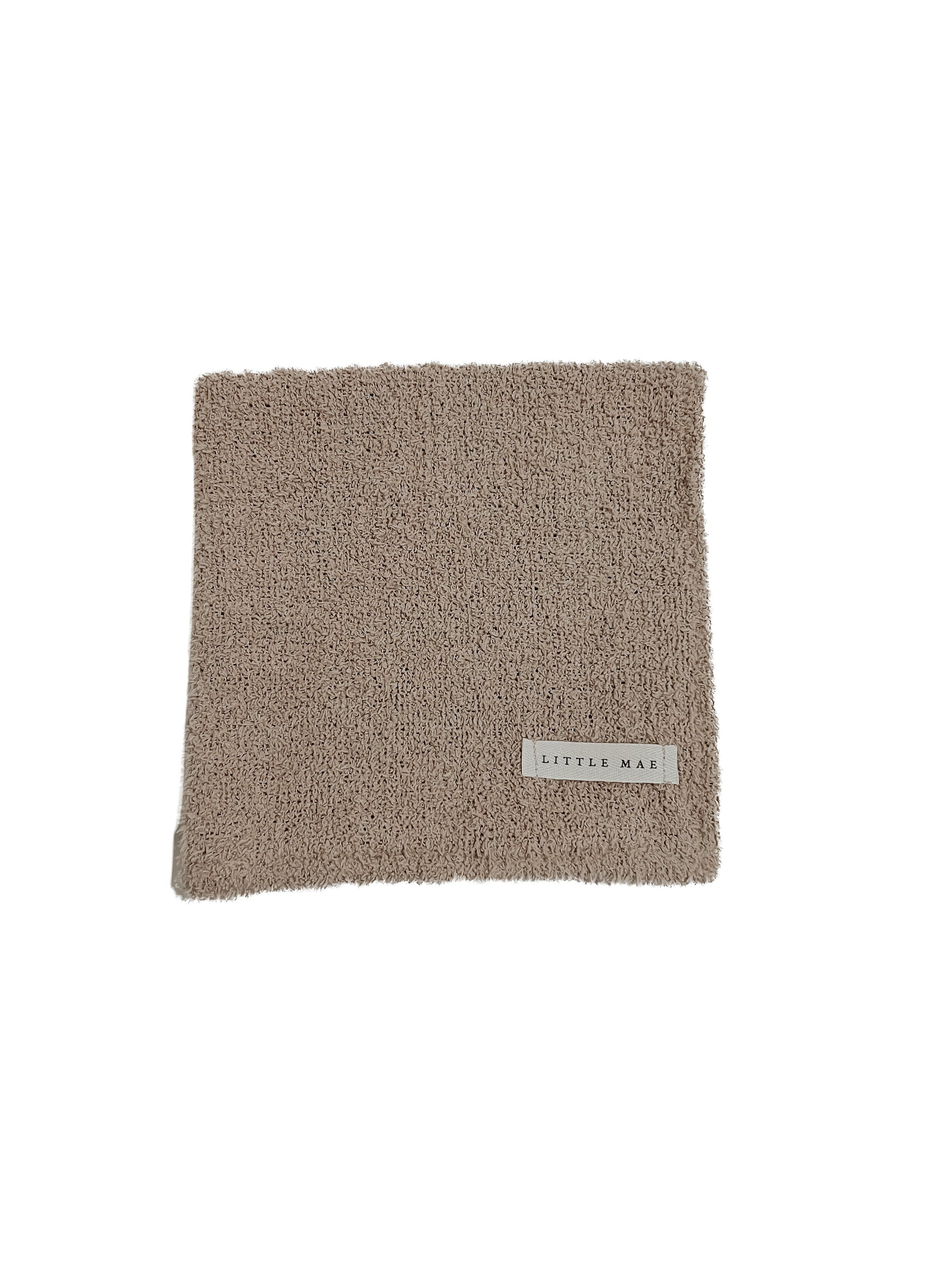 Mocha Plush Baby Blanket Soft Waffle Knit Cozy Warmth Little Mae & Co Everetts Place: Online Boutique