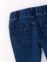 Deep Blue Spray Dyeing Tight Bell-bottoms Denim Jeans Pants by Rylee Faith Designs at Everetts Place