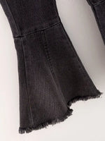 Rylee Faith Designs Black Tight Bell Bottoms Denim Jeans Pants - Apparel & Accessories > Clothing > Pants Jeans