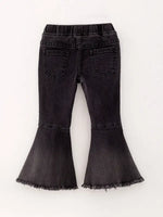 Rylee Faith Designs Black Tight Bell Bottoms Denim Jeans Pants - Apparel & Accessories > Clothing > Pants Jeans