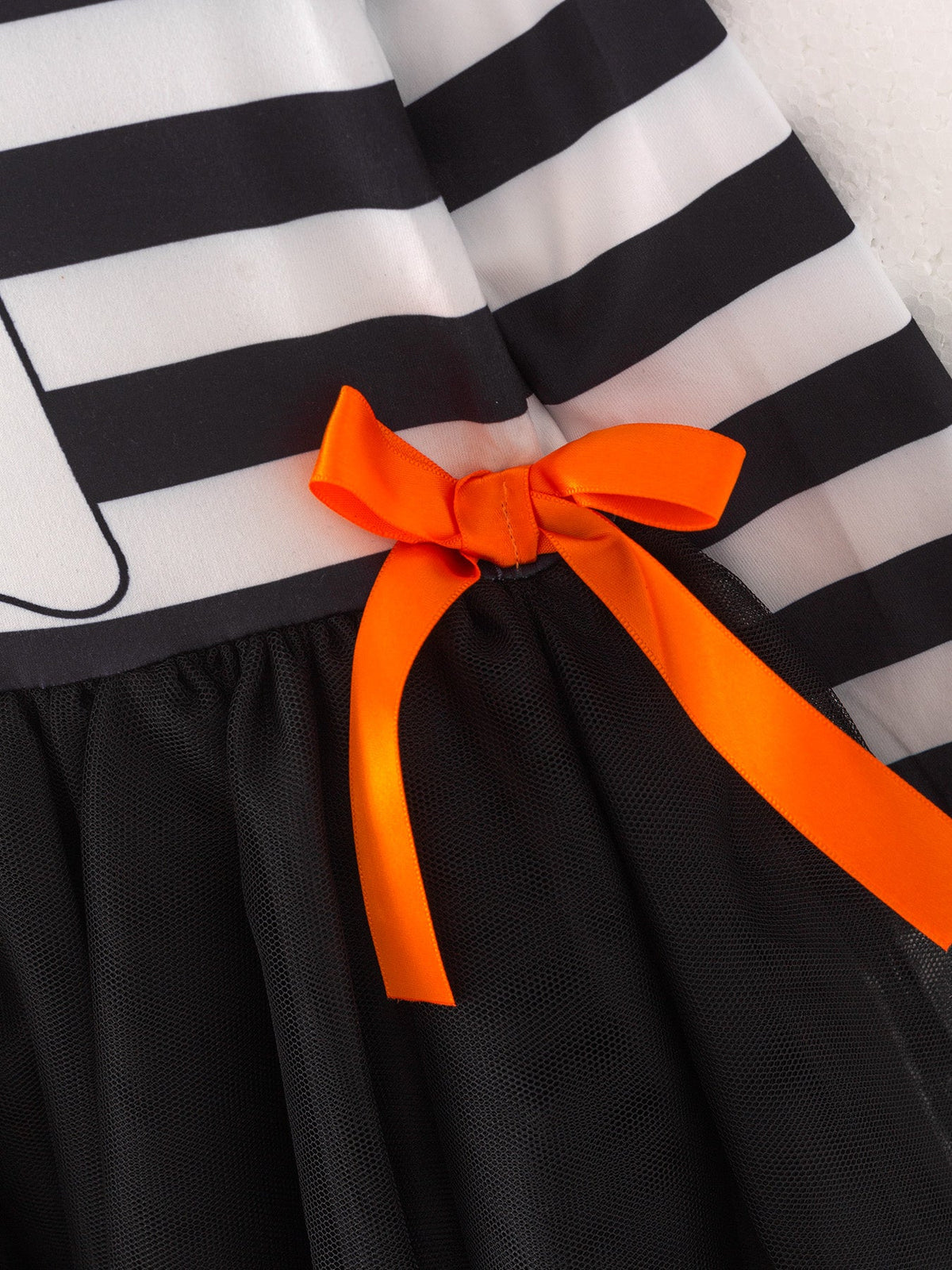 Fall Halloween Ghost Baby Girls Tutu Skirt Long Sleeve Stripe Dress by Rylee Faith Designs