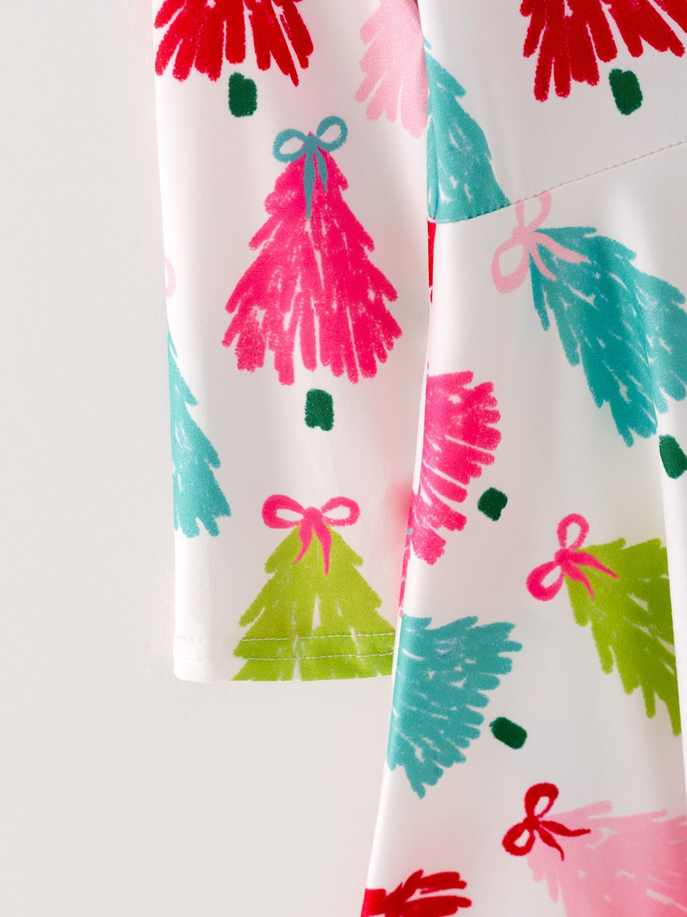 Christmas Tree Print Long Sleeve Dress by Rylee Faith Designs