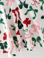 Girls Christmas Bow Print Dress by Rylee Faith Designs