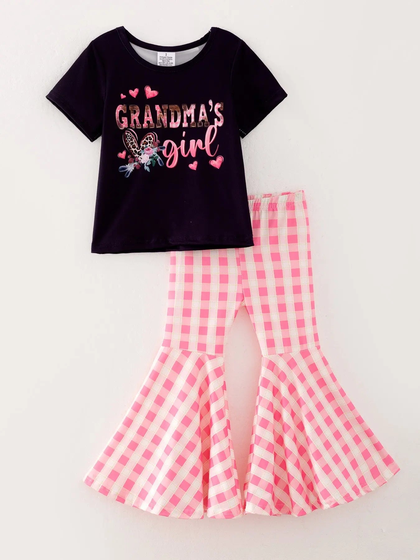 Soft Cotton Girls Outfit with Charming Grandma Print for Everyday Wear Rylee Faith Designs