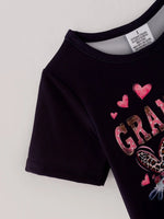 Rylee Faith Designs Soft Cotton Girls Outfit with Charming Grandma Print for Everyday Wear - Apparel & Accessories > Clothing > Outfit Sets Outfit