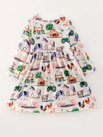 Rylee Faith Designs Versatile Fall Print Dress Set with Three Styles for Young Girls - Apparel & Accessories > Clothing > Dresses Dress