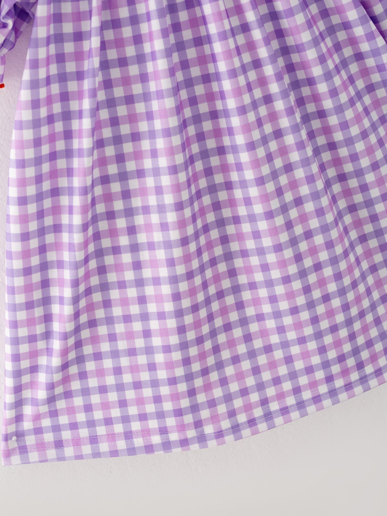 Rylee Faith Designs Halloween Girls Purple Smocked Ghost Embroidery Plaid Dress - Apparel & Accessories > Clothing > Baby & Toddler Clothing > Baby & Toddler Dresses Dress