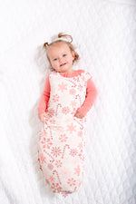 My First Candy Cane Bundle: Bamboo Sleep Sack In Blue & Peach & Free Onesie by Rayn’s Tiny Stitches