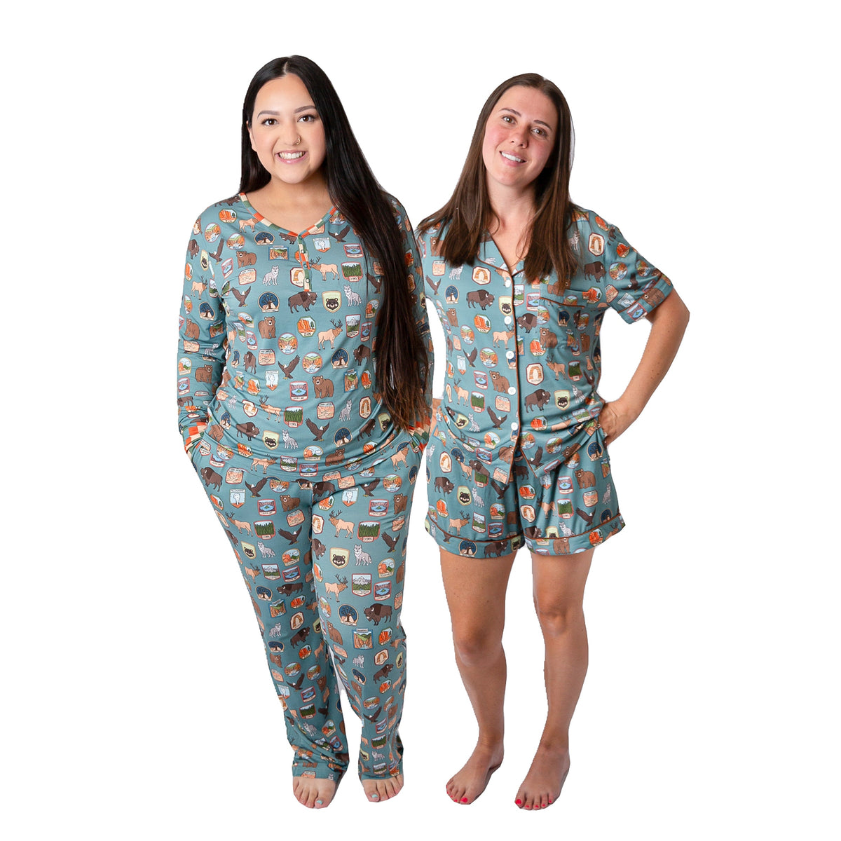 Women’s My First National Parks Adventure 2-Piece Shorts Pajama Set by Rayn’s Tiny Stitches