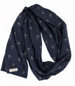 Dandelion floral print ring sling baby carrier with two black aluminum rings
