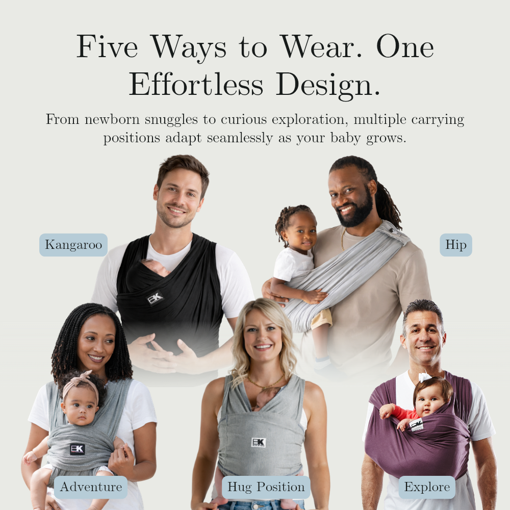 Breathable Cotton Mesh Baby Carrier - Charcoal by Baby K'tan