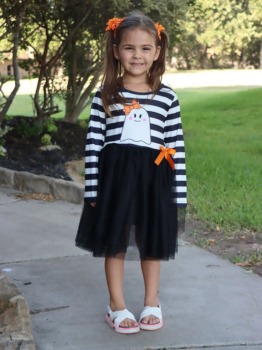 Adorable Halloween Dress with Tutu Skirt for Baby Girls Rylee Faith Designs