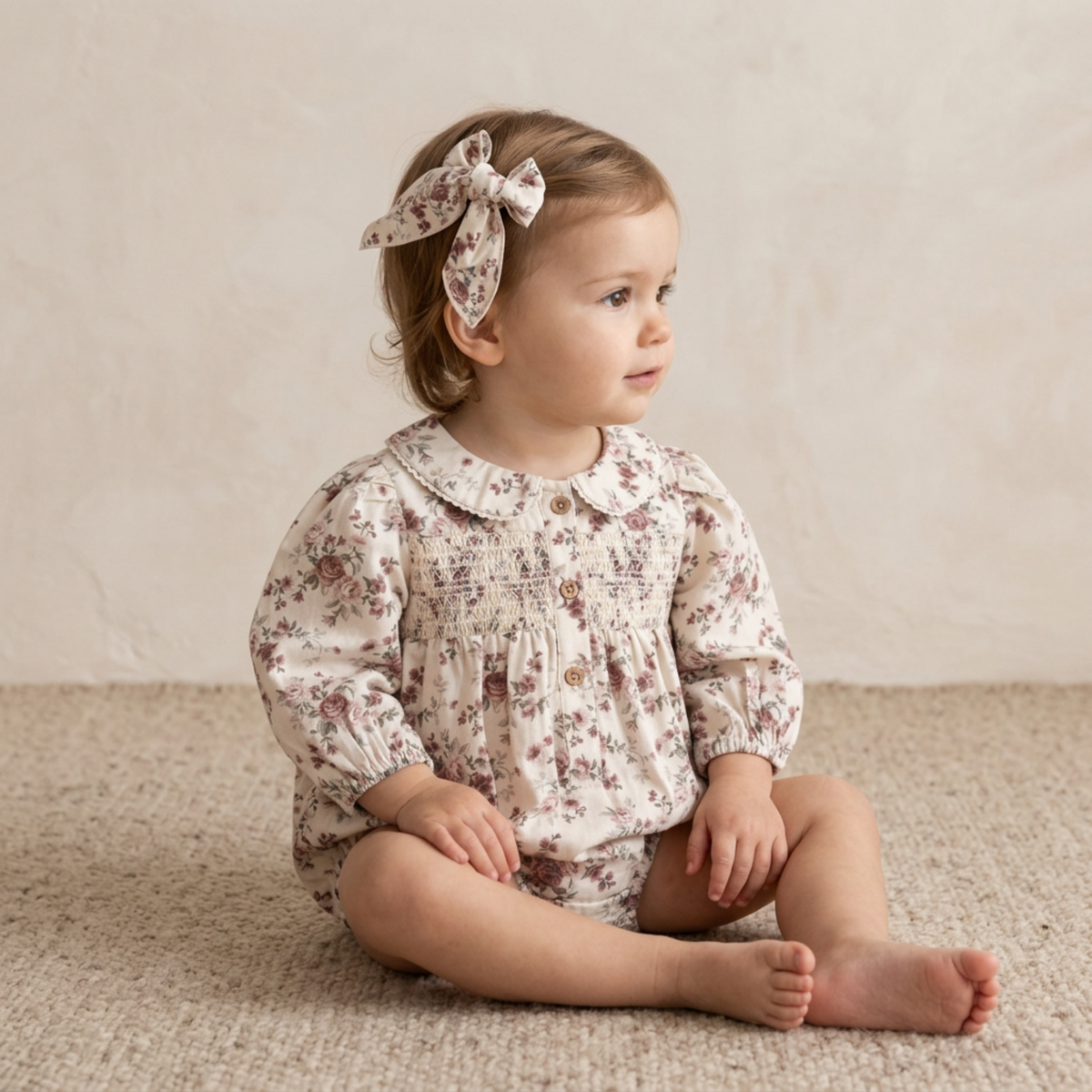 Organic Bow Clip - Wildrose by Makemake Organics