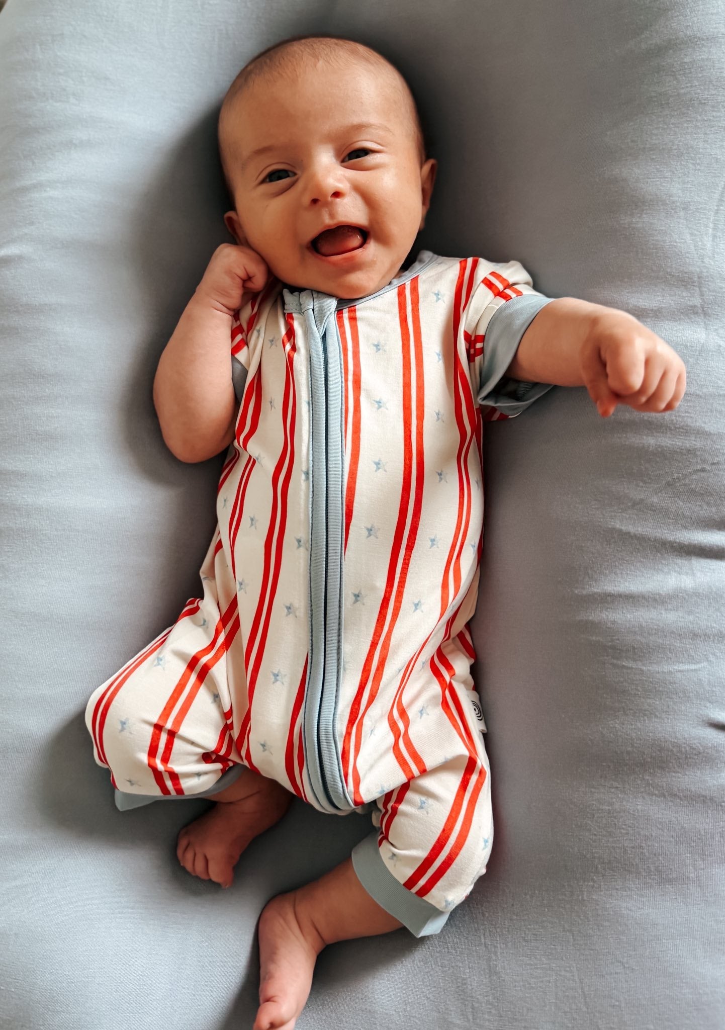 Organic Stars & Stripes Bamboo Shorty Pajamas by Little Joy Co. at Everetts Place