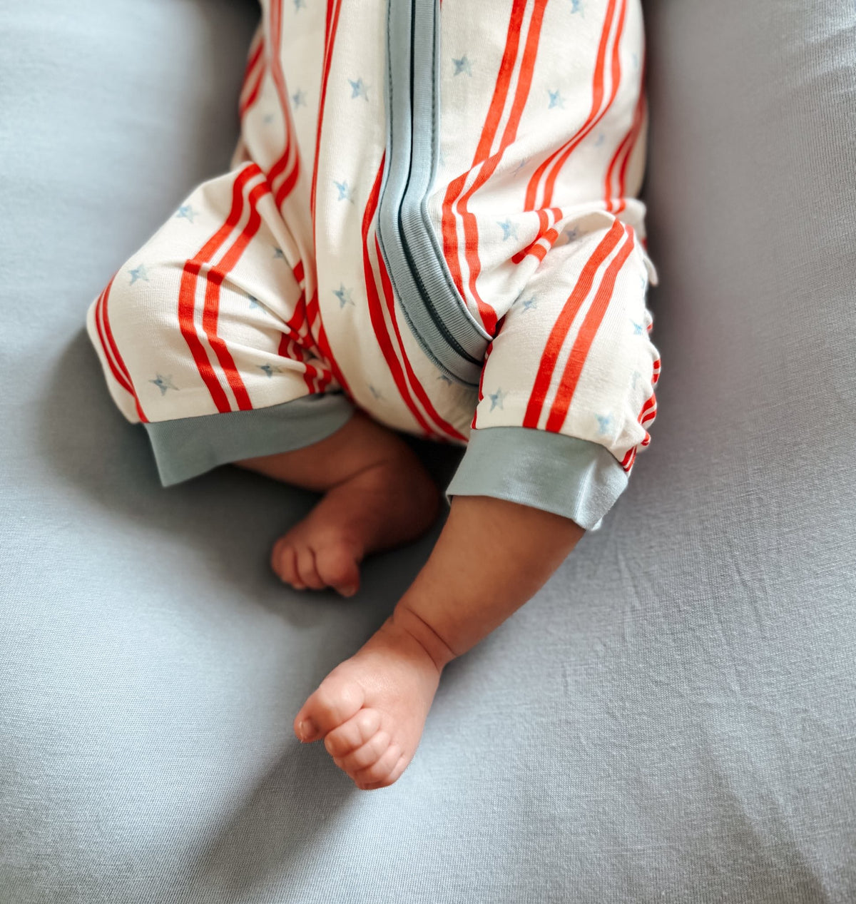 Organic Stars & Stripes Bamboo Shorty Pajamas by Little Joy Co. at Everetts Place